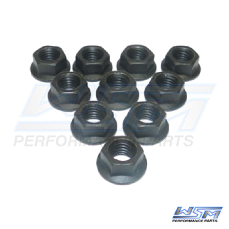 Ecrou à collerette 10mm Black - Pack Of 10