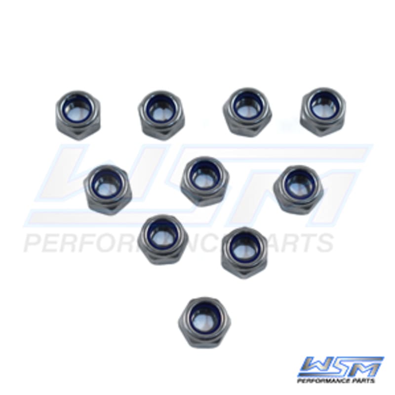 Ecrou hexagonal frein nylstop 8mm Stainless - Pack Of 10