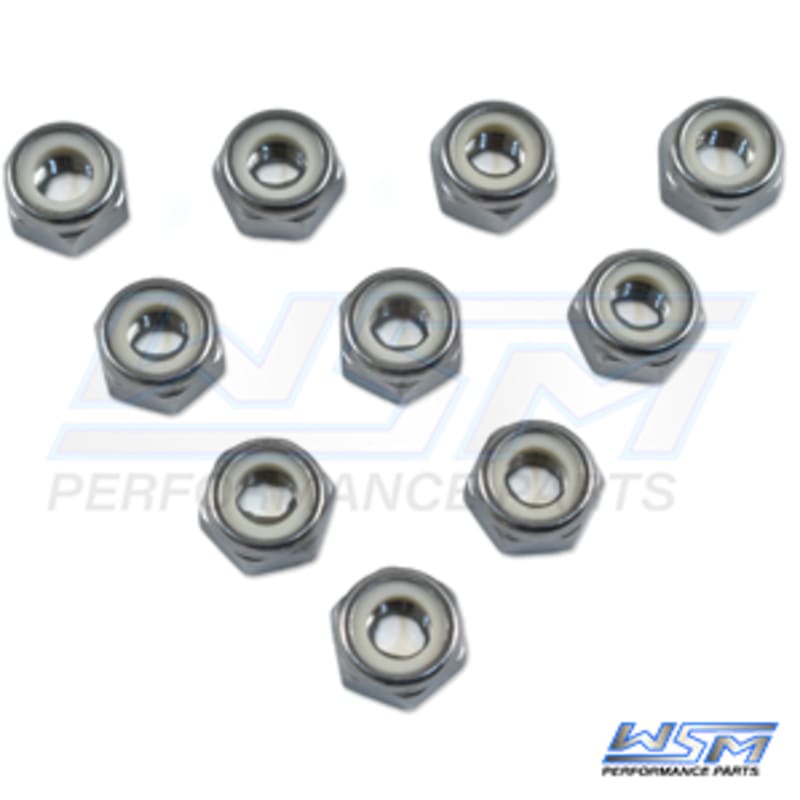 Ecrou hexagonal frein nylstop 10mm Stainless - Pack Of 10